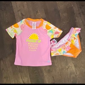 Skechers Girls Swim, 6, UPF 50+, NWT, pink/orange